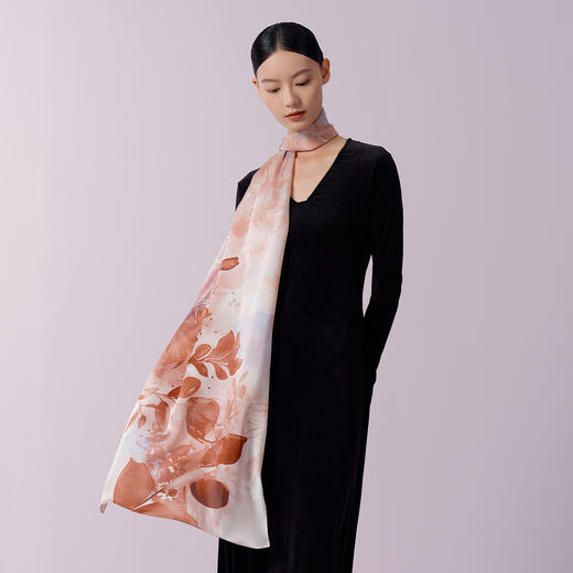 万事利“浮衫盈”双面印花长巾 商品图0