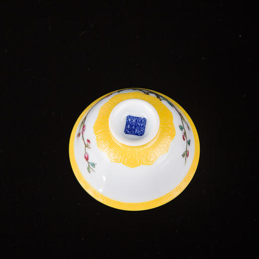 黄地扒花粉彩绵绣吉祥杯6头茶具 商品图5