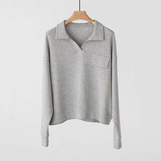 Polo领落肩短卫衣休闲时髦通勤风 880007 商品图6