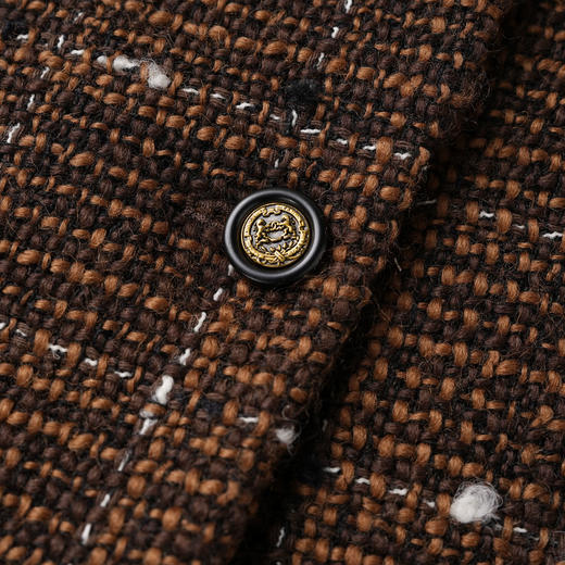 ROMI STUDIO “曼彻斯特” 羊毛混纺粗花呢格纹修身短外套 431W1004 商品图3