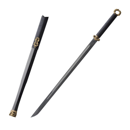 螭龙环首刀 龙泉沈广隆剑铺 手工传统宝刀 收藏工艺刀   sgl-5029 未开刃 商品图6