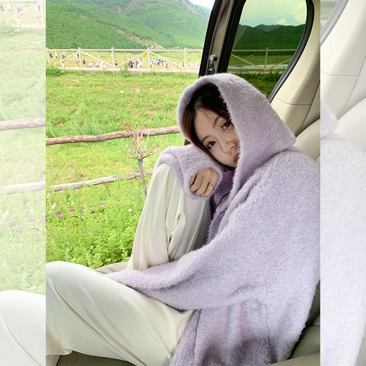 <曾小咸推荐>现货秒杀 ！微信超特价！2色连帽毛织外套 日常199.99 立减100 秒杀99.99！！ 商品图2