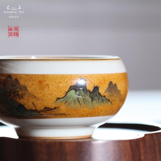问鼎汝瓷鼎峰柴窑天青禅定杯（千里江山） 商品图2