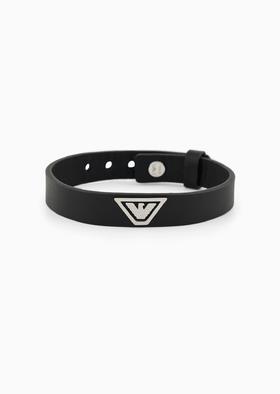 就三条，自留一条！新品 EMPORIO ARMANI 简约牛皮 不锈钢品牌鹰标手环