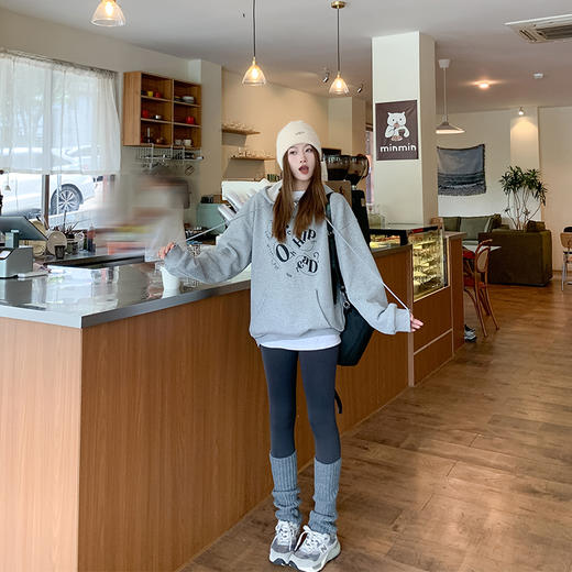 <曾小咸推荐>新品现货秒杀！卖完下架不再补 ！微信粉丝打折价！！美式高街灰色字母印花连帽卫衣 日常189.99 立减100 秒杀89.99！！ 商品图4