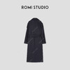 ROMI STUDIO “自我风度” 绵羊毛混纺半里衬腰带风衣外套 441DM051 商品缩略图1