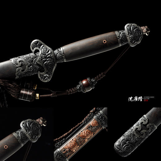 牡丹清龙泉 沈广隆剑铺龙泉沈广隆宝剑手工剑仿古剑传统收藏剑 sgl-3002 未开刃 商品图3
