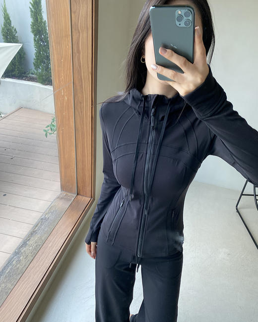 现货 THS-无  lulu家女士运动拉链 连帽夹克 瑜伽外套 4色 BF1046 商品图1