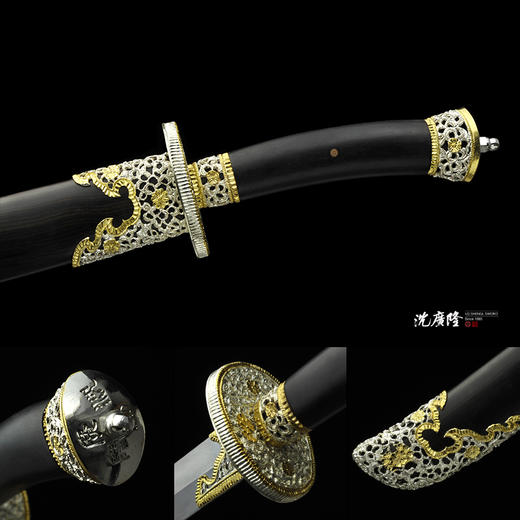 七圣刀 龙泉沈广隆剑铺 手工传统宝刀 收藏工艺刀  sgl-5017 未开刃 商品图2