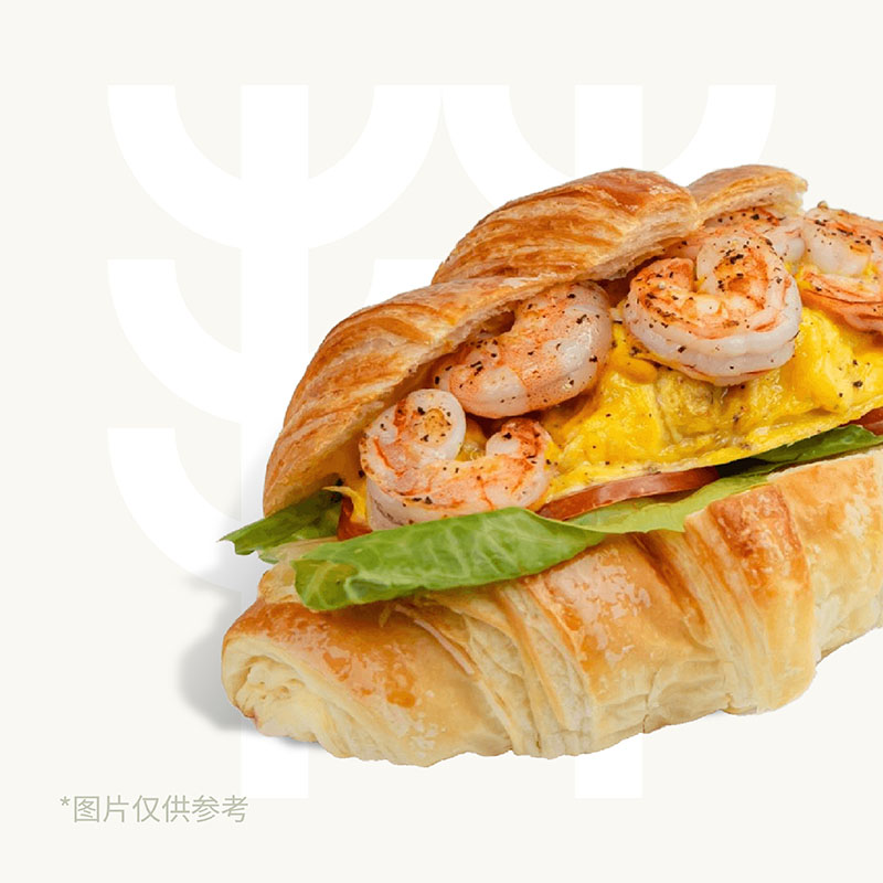 蟹柳虾仁可颂滑蛋