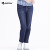 波顿女士女士浅蓝色牛仔裤秋冬季直筒修身裤子LE210519 商品缩略图4