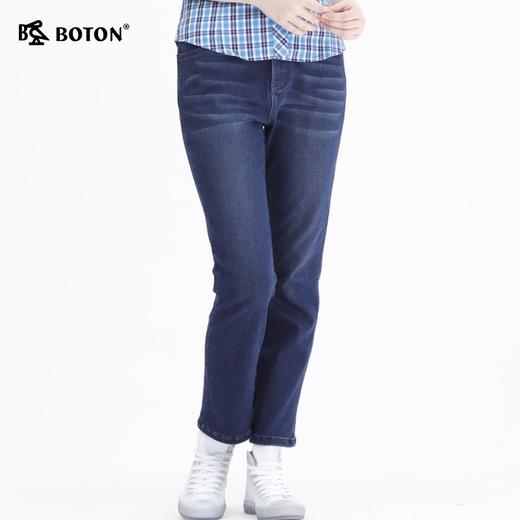 波顿女士女士浅蓝色牛仔裤秋冬季直筒修身裤子LE210519 商品图4