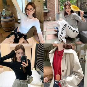 <曾小咸推荐>简约佰搭多色圆领长袖打底T恤