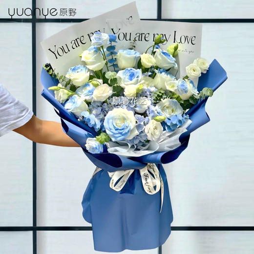 【星辰大海】喷色碎冰蓝混搭花束 商品图0