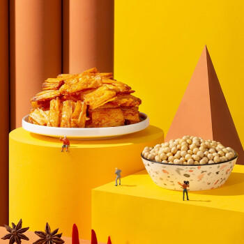 源氏 网红休闲零食小吃豆干制品 烤豆卷 办公室怀旧豆皮辣条 65g 商品图5