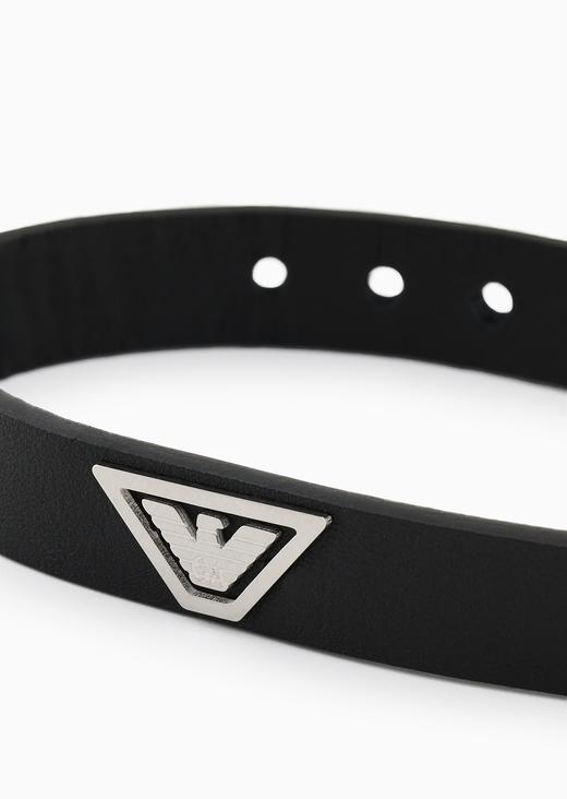 就三条，自留一条！新品 EMPORIO ARMANI 简约牛皮 不锈钢品牌鹰标手环 商品图2