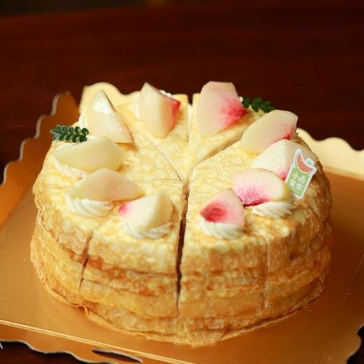 水蜜桃鲜果千层蛋糕 商品图0