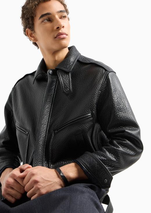 就三条，自留一条！新品 EMPORIO ARMANI 简约牛皮 不锈钢品牌鹰标手环 商品图7