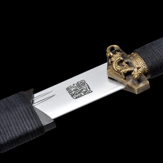 螭龙环首刀 龙泉沈广隆剑铺 手工传统宝刀 收藏工艺刀   sgl-5029 未开刃 商品图5