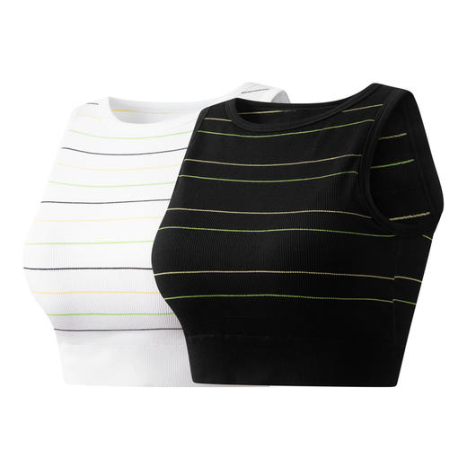 森马背心女内衣一体式带胸垫条纹内搭短款宽肩上衣修身显瘦可外穿
 商品图4