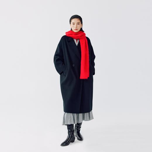 东黎 • 山羊绒女士秋冬长款简约翻领一粒扣羊绒大衣 4593 商品图2