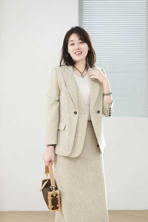 火桐hooton苎麻休闲西装外套V1135 商品图0