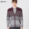 波顿秋冬拉链开衫毛衣条纹休闲英伦加厚男士MU715318 商品缩略图3
