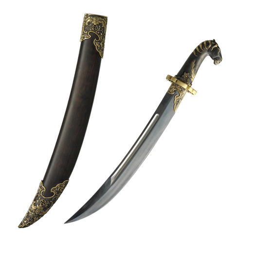 蒙古马刀 沈广隆剑铺 龙沈广隆泉宝剑 龙泉沈广隆刀剑龙泉沈广隆宝刀传统刀 sgl-5035未开刃 商品图6