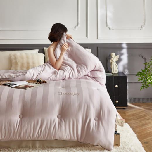 【双旦秒杀】自然醒天丝棉提花恒温调温功能纤维被芯双人春秋被单人加厚保暖冬被TD（不参与优惠券） 商品图0