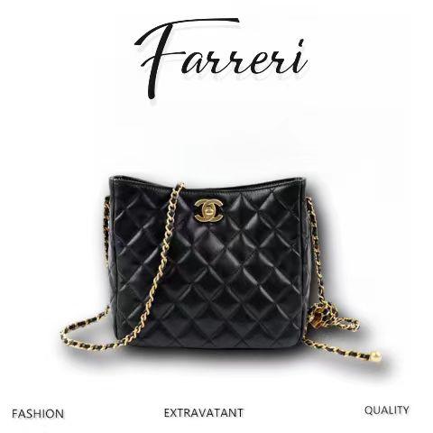 香奶奶 22s 核桃编织金球嬉皮包 黑色 hobo 商品图0