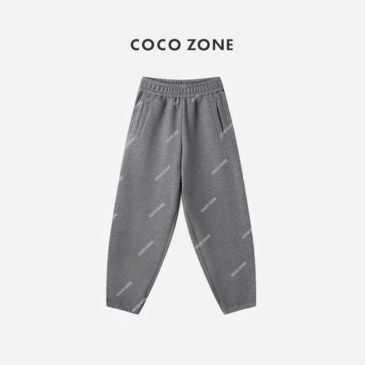 COCO ZONE冬季加绒束脚裤字母刺绣保暖百搭休闲裤23C50084 商品图1