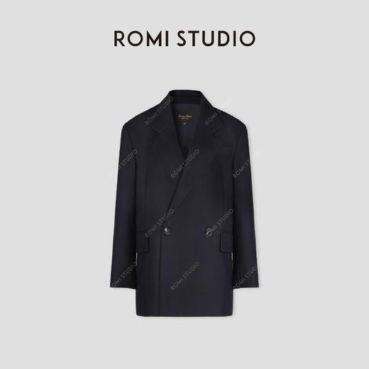 ROMI STUDIO “率性自我” 羊毛混纺肤感廓形H直身西装外套431W8042 商品图0