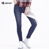 波顿紧身牛仔裤女冬季保暖女裤修身高腰显瘦铅笔小脚裤子LE217519 商品缩略图3