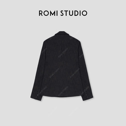 ROMI STUDIO“远山之间”羊毛混纺短斜纹肌理感短西装外套 431W3081 商品图1