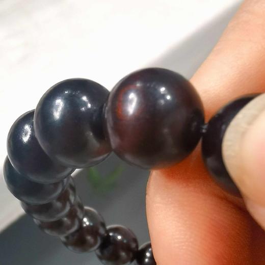 孔雀石顶珠清代檀香紫檀家居老料制手串直径1.2cm 商品图5