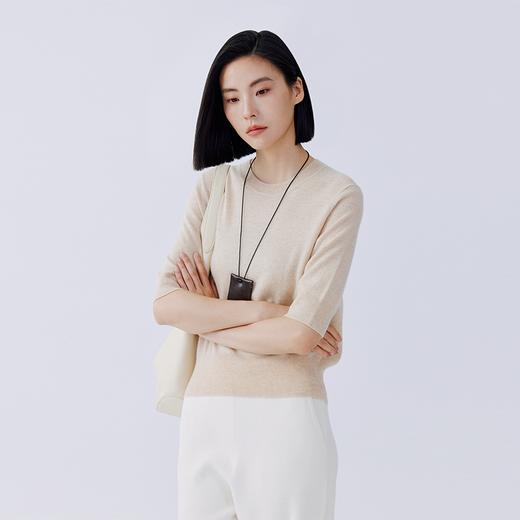 东黎 • 山羊绒女士秋季圆领套衫 4843 商品图0