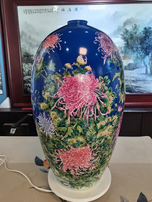 粉彩金风秋韵赏瓶 商品图0