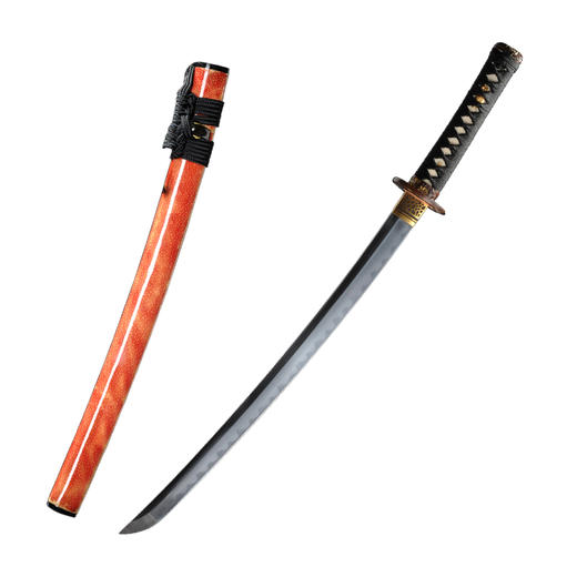 红鱼皮肋差 中刀  武士刀 日本刀 东洋刀 龙泉沈广隆剑铺宝剑 传统刀 sgl-5036未开刃 商品图5