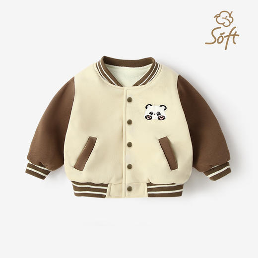 【萌趣百搭，可爱不单调~】秋冬新款宝宝加绒外套 婴儿加厚棒球服 男女童儿童外出衣服 上衣童装 自由随心搭 活力满满穿出彩-QQ 商品图9