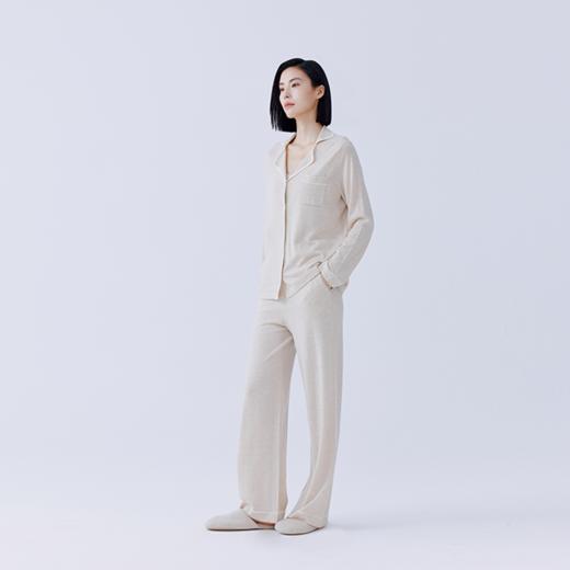 东黎 •精纺山羊绒女士开衫睡衣 4700 商品图3