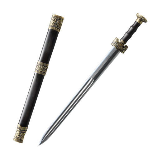 牛头纹越王剑  龙泉沈广隆宝剑 镇宅宝剑 沈广隆剑铺 手工传统剑收藏宝剑  sgl-3090未开刃 商品图6