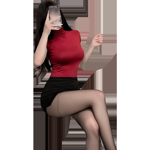 霏慕 秘书可剪露胸两穿趣味装情趣内衣纯欲性感睡衣用品6307 商品图4