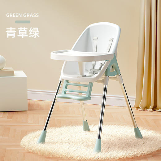 【自食其力 优雅就餐 给宝宝十足的安全保护】宝宝餐椅酒店家用便携式 儿童婴儿椅子饭桌吃饭餐桌座椅 高低调节实用方便 高脚椅可调节 高低吃饭/喂饭轻松切换-QQ 商品图9