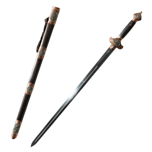 八仙剑（紫铜嵌银） 龙泉沈广隆宝剑 镇宅宝剑 沈广隆剑铺 手工传统剑收藏宝剑 sgl-3107未开刃 商品图5