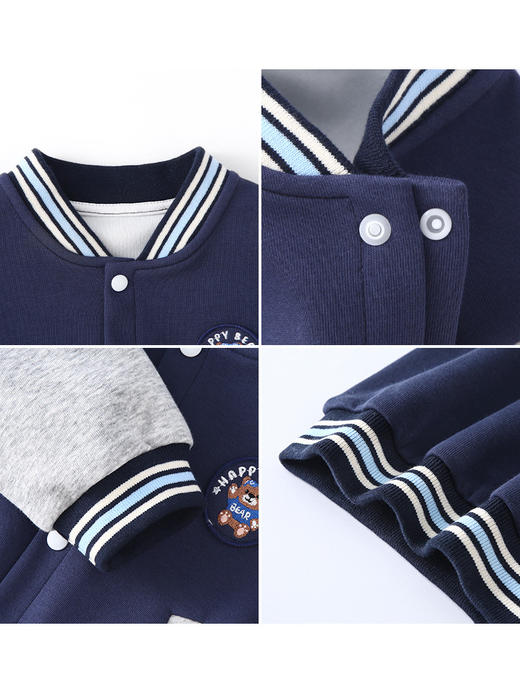 【多色可选，简单穿出彩】春秋款儿童外套 男童宝宝棒球服 女童上衣休闲外套 婴儿小童衣服童装 萌趣图案 可爱摸得到-QQ 商品图4