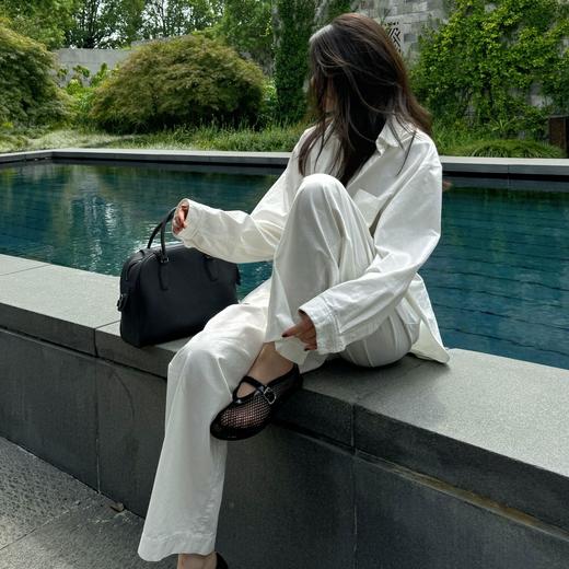 ROMI STUDIO “韵律*” 235G平纹竹节棉重酵洗水休闲裤 431K9176 商品图0