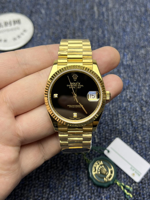 新款震撼发布 ROLEX 劳力士 星期日历型 日志36mm 宝石盘系列中性腕表，36男女皆可佩戴 无字天书 黑玛瑙 让你过目不忘！ 商品图1