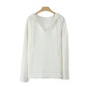 美式大V领设计感慵懒风落肩休闲连帽春秋宽松显瘦卫衣 880009 商品缩略图7