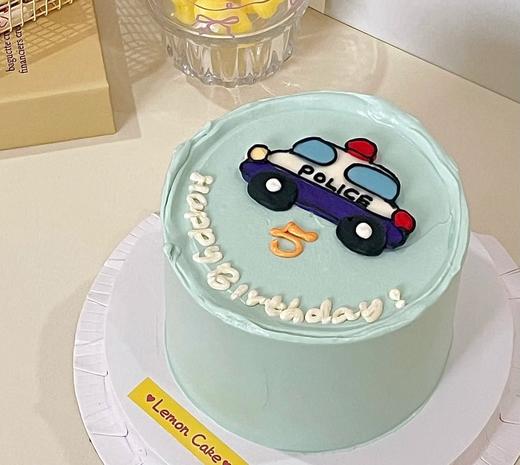 【臻品系列】---手绘【警车】警察节蛋糕 商品图0