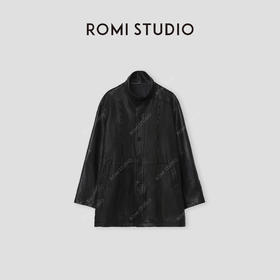 ROMI STUDIO“棕标甄选”英国轻涂油蜡绵羊皮肌理纹路皮衣 431PS016【微瑕】